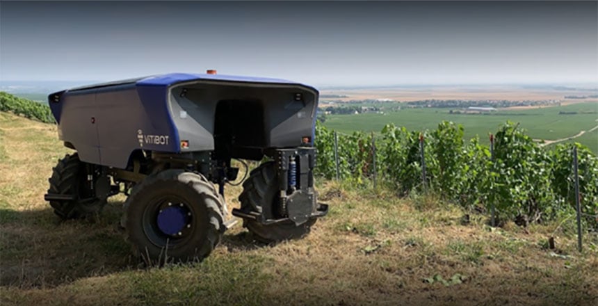 Tractor autónomo para viñedos